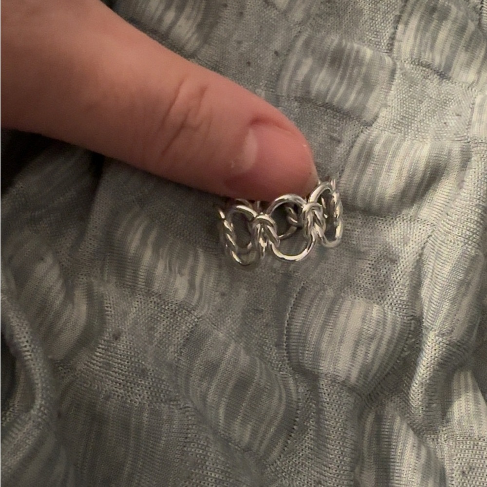 Kendra Scott Kendra Fallyn Chain Link Statement Ring - Silver Size 10